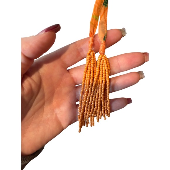 Blue Island Faux Wrap Kimono Cover Up Tropical Floral Print Beach Resort Medium - Picture 7 of 8